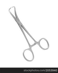 surgical clip isolated on white background. surgical clip isolated