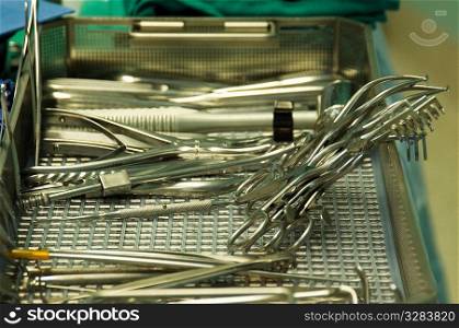 Surgical tools ready for operation.