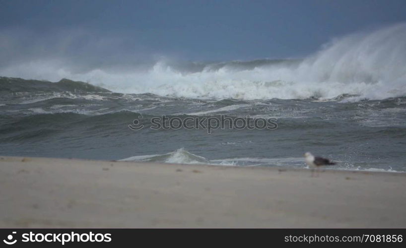 Surging storm waves in slow mo