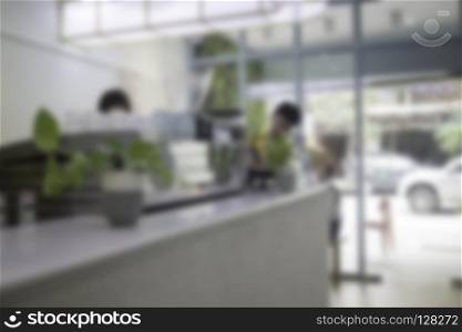 Surrounding of street coffee shop blur backgound, stock photo