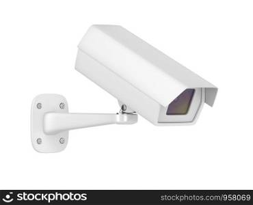 Surveillance camera isolated on white background