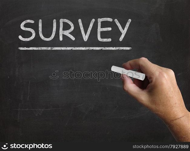 Survey Blackboard Showing Gathering Data From Sample