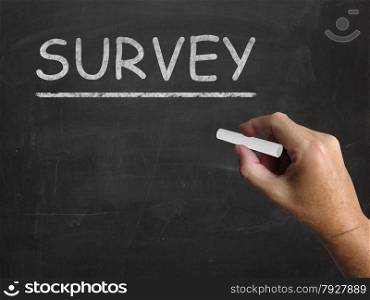 Survey Blackboard Showing Gathering Data From Sample