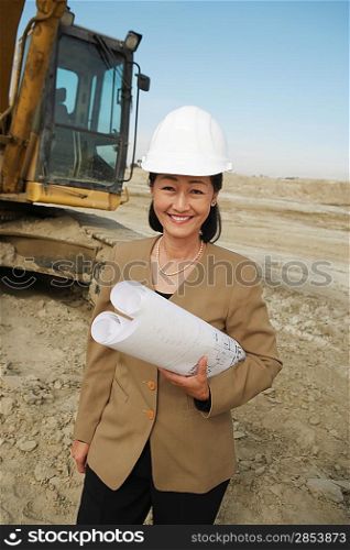 Surveyor on Construction Site