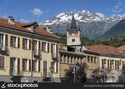 Susa, Turin, Piedmont, Italy: historic city view from the bridge