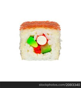 sushi roll isolated on white background