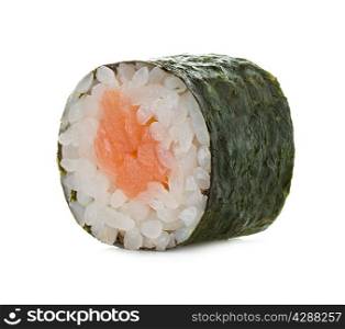 Sushi rolls isolated on a white background.