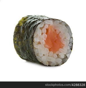 Sushi rolls isolated on a white background.