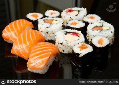 Sushi Set over black