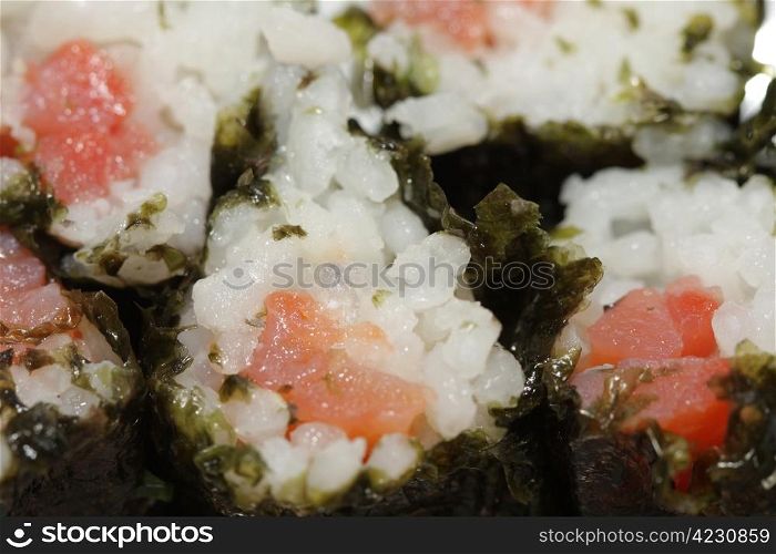 Sushi with salmon