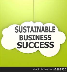 Sustainable business success image with hi-res rendered artwork that could be used for any graphic design.. Sustainable business success