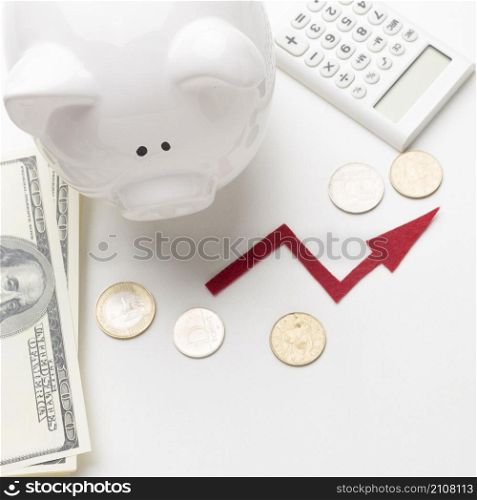 sustainable economy with piggy bank
