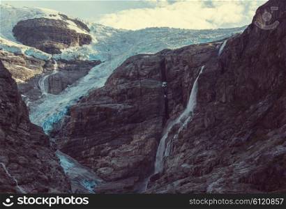 Svartisen Glacier landscape in Norway