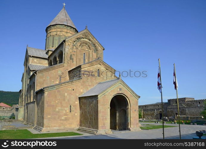 Svetitskhoveli Orthodox Cathedral in the historical town Mtskheta. Georgia