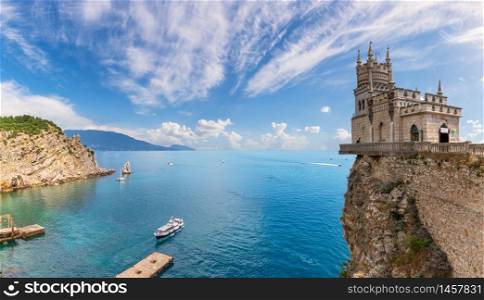 Swallow&rsquo;s Nest Castle and the Black sea scenery, Crimea.. Swallow&rsquo;s Nest Castle and the Black sea scenery, Crimea