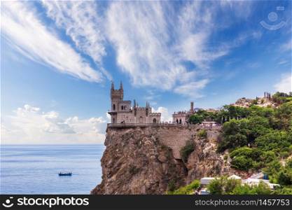Swallow&rsquo;s Nest Castle on the rock by the Black sea, Crimea.. Swallow&rsquo;s Nest Castle on the rock by the Black sea, Crimea