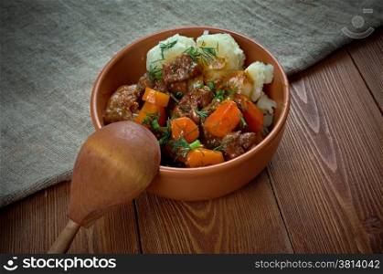 Swedish Kalops - traditional beef stew slow simmered with vegetables.
