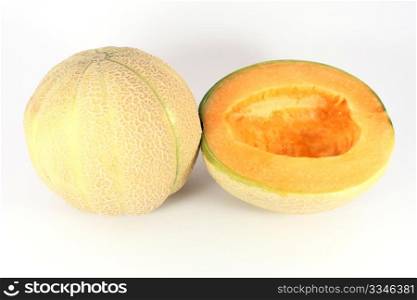 Sweet baby melon, isolated