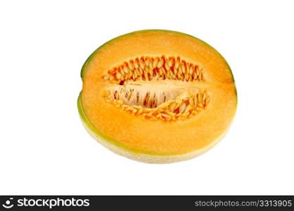 sweet baby melon isolated on white background