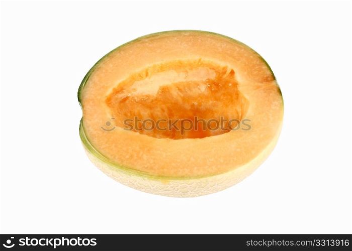 sweet baby melon isolated on white background