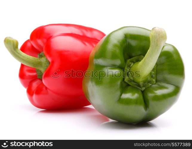 Sweet bell pepper isolated on white background cutout