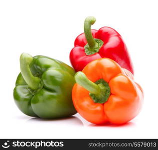 Sweet bell pepper isolated on white background cutout