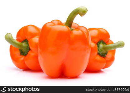 Sweet bell pepper isolated on white background cutout