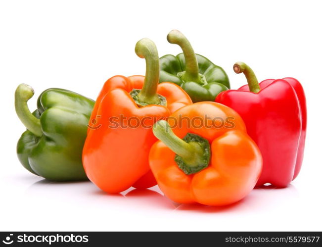 Sweet bell pepper isolated on white background cutout