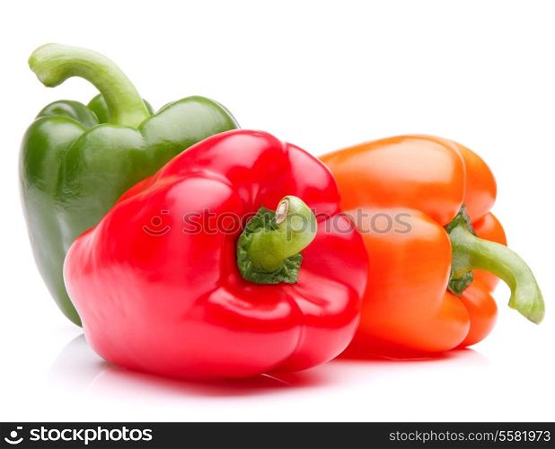 Sweet bell pepper isolated on white background cutout