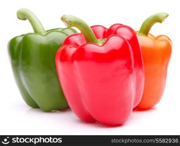 Sweet bell pepper isolated on white background cutout