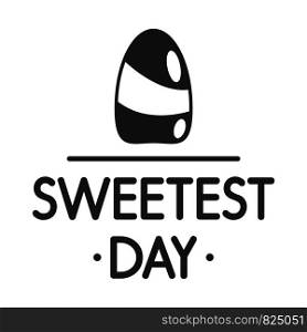 Sweet candy day logo. Simple illustration of sweet candy day vector logo for web design isolated on white background. Sweet candy day logo, simple style