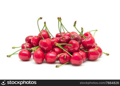 sweet cherries isolated on a white background