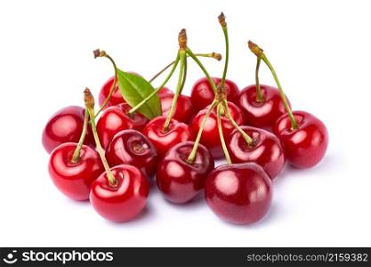 sweet cherry fruits isolated on white background.. sweet cherry fruits isolated on white background