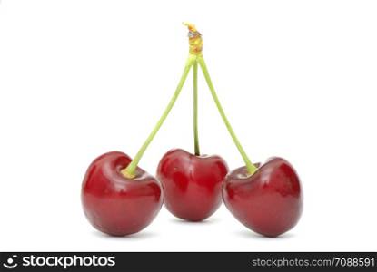 sweet cherry isolated on white