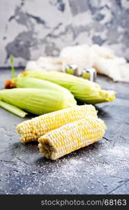 sweet corn on the table, stock photo