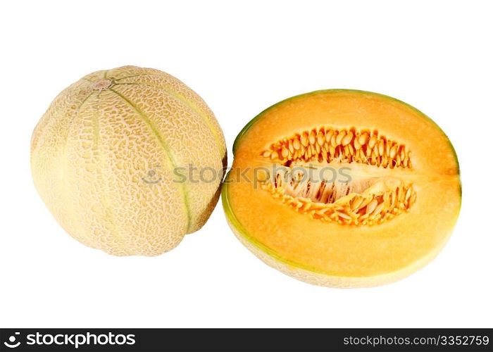 Sweet fresh baby melon, isolated
