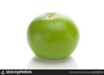 sweet green grapefruit isolated on white