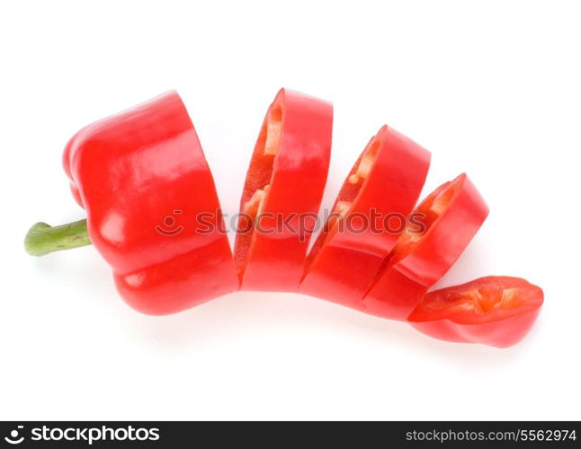 sweet pepper isolated on white background