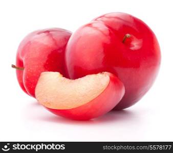 Sweet plum isolated on white background cutout
