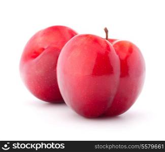 Sweet plum isolated on white background cutout