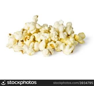 Sweet popcorn on white background, with clipping path