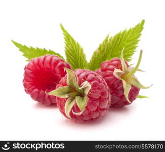 Sweet raspberry isolated on white background cutout