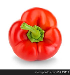 Sweet red pepper isolated on white background