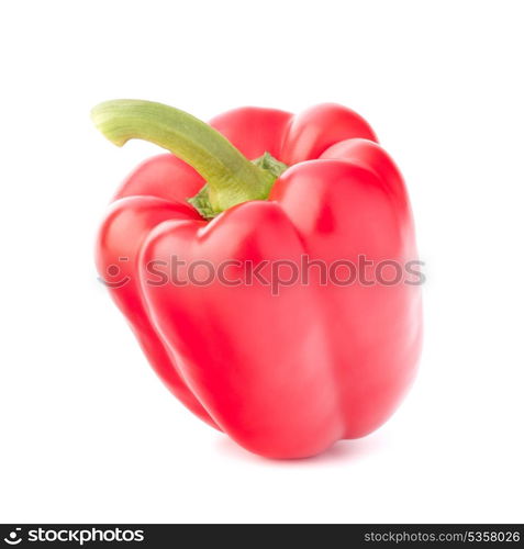 Sweet red pepper isolated on white background cutout