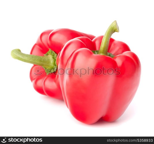 Sweet red pepper isolated on white background cutout