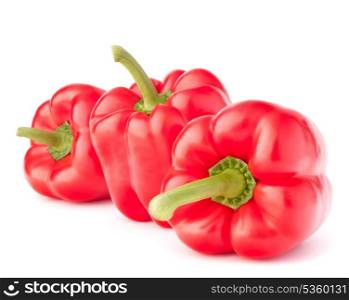Sweet red pepper isolated on white background cutout