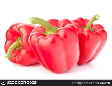 Sweet red pepper isolated on white background cutout