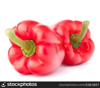 Sweet red pepper isolated on white background cutout