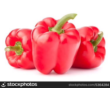 Sweet red pepper isolated on white background cutout