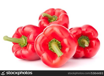 Sweet red pepper isolated on white background cutout